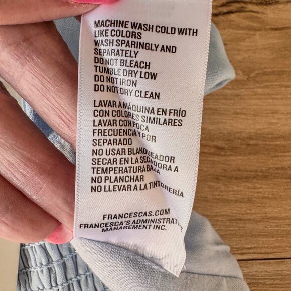 NWT - Miami of Francesca’s, Syndie Keyhole Light BlueTank Top-Women’s Size Small - Picture 7 of 7